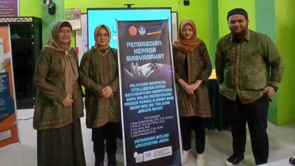 Dosen Pendidikan Biologi Universitas Jambi Laksanakan Pelatihan Artifical Intelligence untuk MGMP Biologi Tanjung Jabung Barat