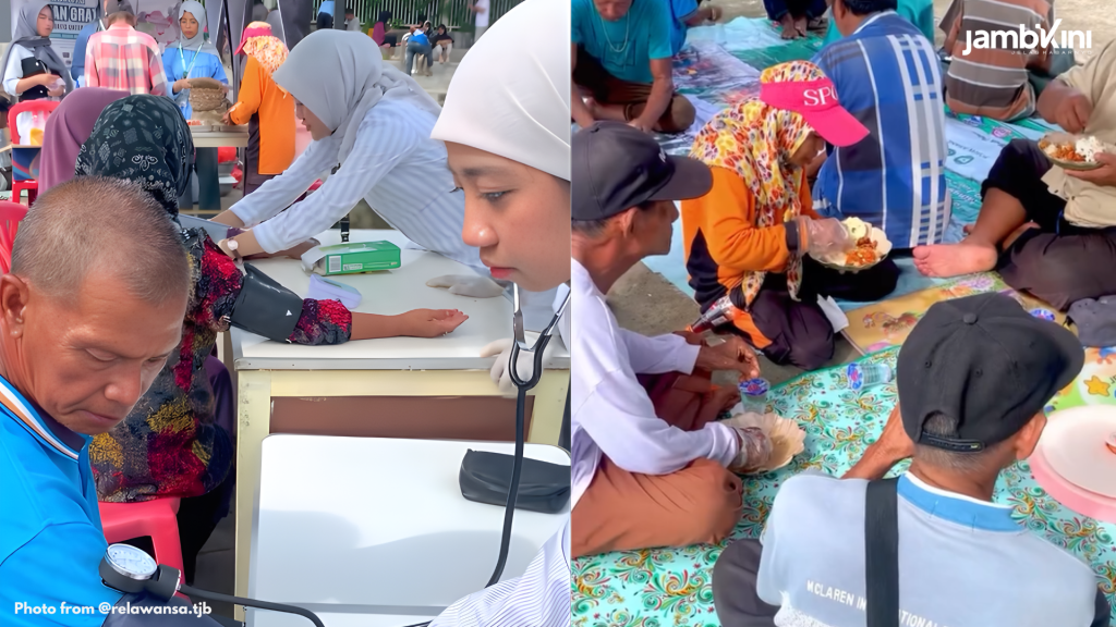 Relawan Asa Gelar Program Makan dan Cek Kesehatan Gratis di Alun-Alun Kuala Tungkal